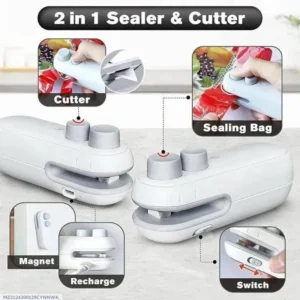 2-in-1 Sealer & Cutter ABS Plastic Home Use