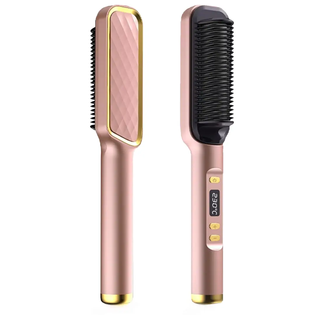 2 in 1 Hair Straightener Brush & Curling Comb | Electric Heated Hair Straightening Brush | Anti-Scald Hot Comb Hair Styler - Image 8